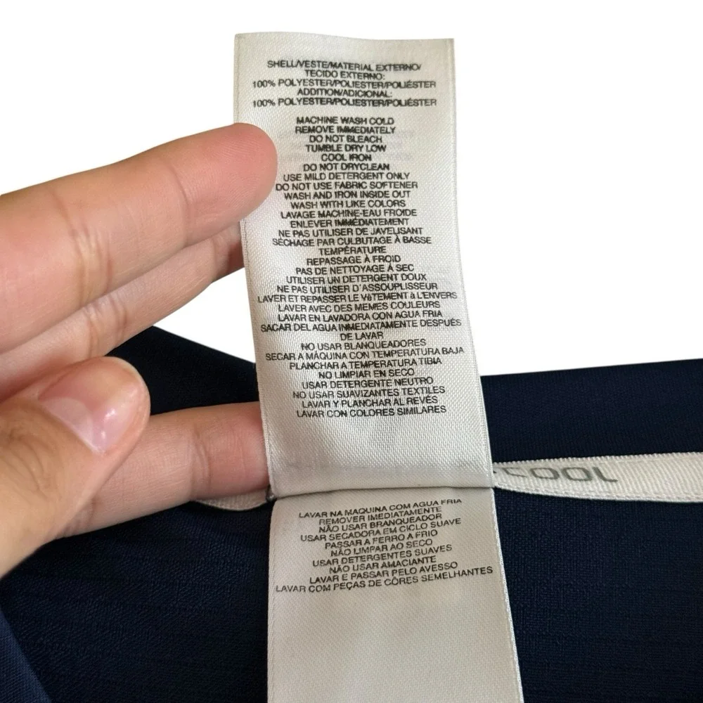 Adidas ClimaCool Short Sleeve‎ Blue White Stripes Athletic Gym Shirt XL #419